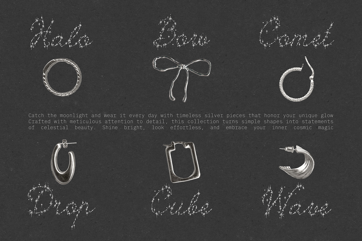 Spark Veil Decorative Glitter Font, a Script Font by AnMark (Photo 8 of 13)