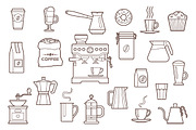 Coffee icon set, an Outline Icon by valeri_si (Thumbnail 2 of 2)