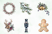 Moody Christmas Clipart PNG Bundle, an Illustration by Creative Art (Thumbnail 7 of 9)