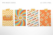Groovy Hippie Collection, a Background Graphic by Martyshova (Thumbnail 9 of 16)
