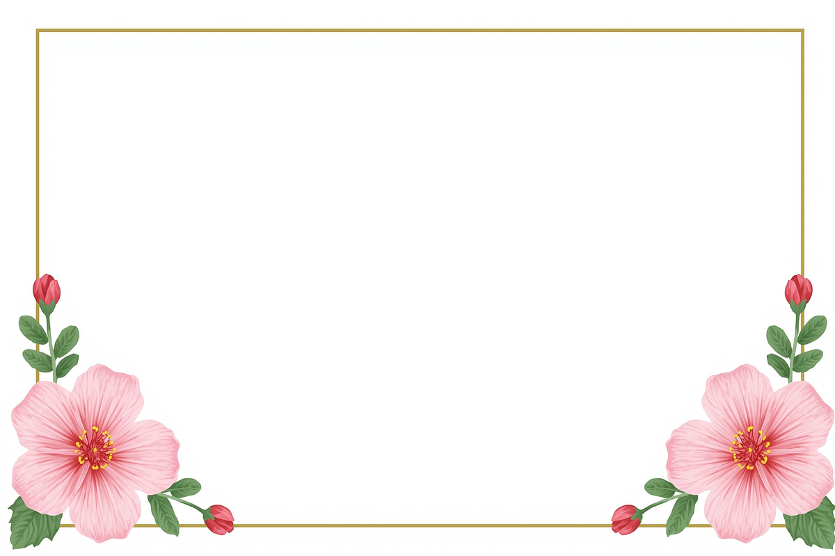 Pink Floral Watercolor Frames, an Illustration by Amazin_art (Photo 4 of 11)