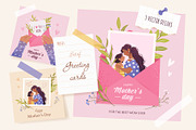 Mother’s Day Greeting Cards, a Seasonal Illustration by IuliiaSavko (Thumbnail 1 of 4)