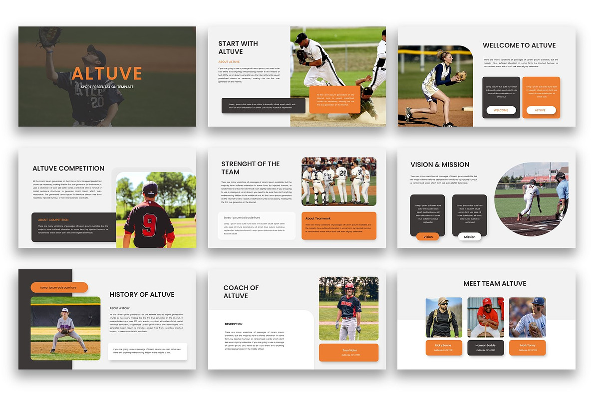Altuve–Sports Google Slide Template, a Presentation Template by kreatifreya (Photo 2 of 5)