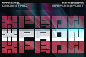 Xpron STENCIL Geo Font