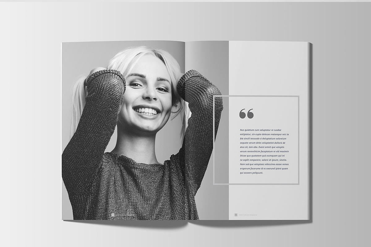 Gray Scale Fashion Magazine, a Magazine Template by Layout Design (Photo 4 of 10)