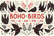 Boho Birds Bundle, an Object Graphic by Annie Konst (Thumbnail 1 of 11)
