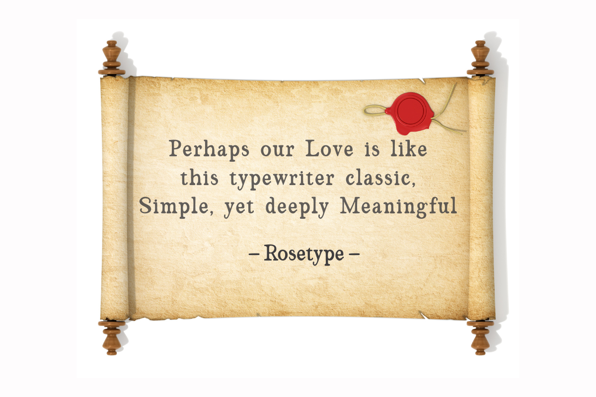 Rosetype - Handmade Typewriter Font, a Serif Font by SaktiAvellin (Photo 3 of 7)