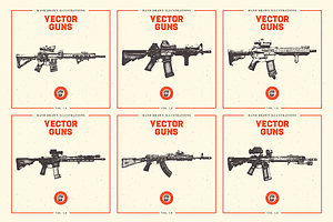 VECTOR GUNS HAND DRAWN BUNDLE 1.0