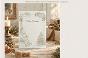 Vintage Line Art Christmas Holiday, a Decorative Illustration by AlenaVlasko stock Market (Thumbnail 3 of 6)