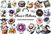 Daisy Flower & Halloween Clipart, an Illustration by Daily.Designs (Thumbnail 1 of 5)