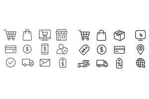 Collection of shopping and payment, a Technology Illustration by ZinetroN