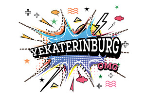 Yekaterinburg Comic Text In Pop Art