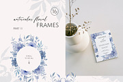 NAVY BLUE GARDEN watercolor flowers, a Decorative Illustration by Yuliia Lashevska (Thumbnail 10 of 14)