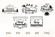 Christmas SVG - Merry Christmas SVG, a Decorative Illustration by Dasagani (Thumbnail 1 of 5)