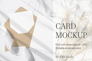Card Mockup 5x7 2c5 HRV 8e, a Merchandise Mockup by PawMockups