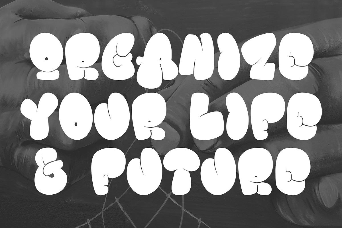 Poppoly Graffiti Bubble Display Font, a Handwritten Font by Maulana Creative (Photo 4 of 7)