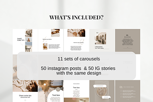 White Instagram Carousel Templates