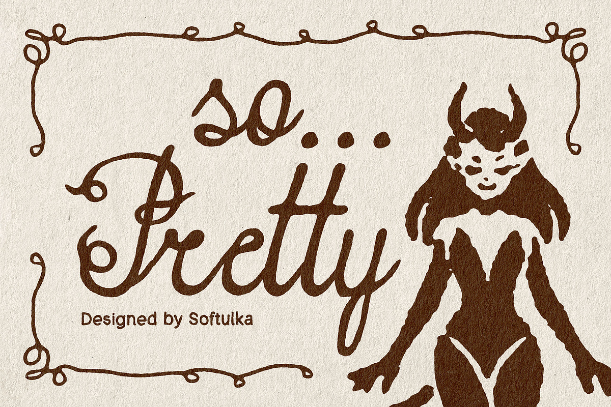 So Pretty Typeface, a Script Font by softulka (Photo 1 of 7)