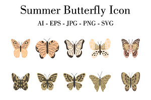 Summer Butterfly Icon