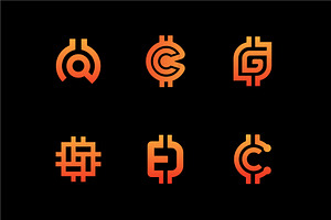 Crypto Letter Logo Bundle, a Branding & Logo Template by Motaleb Hossain
