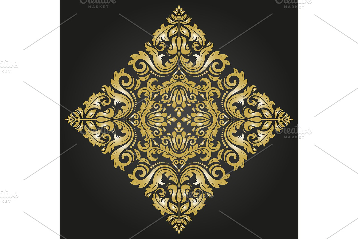 Damask Vector Oriental Pattern, a Decorative Illustration by FineArtStudio (Photo 1 of 3)