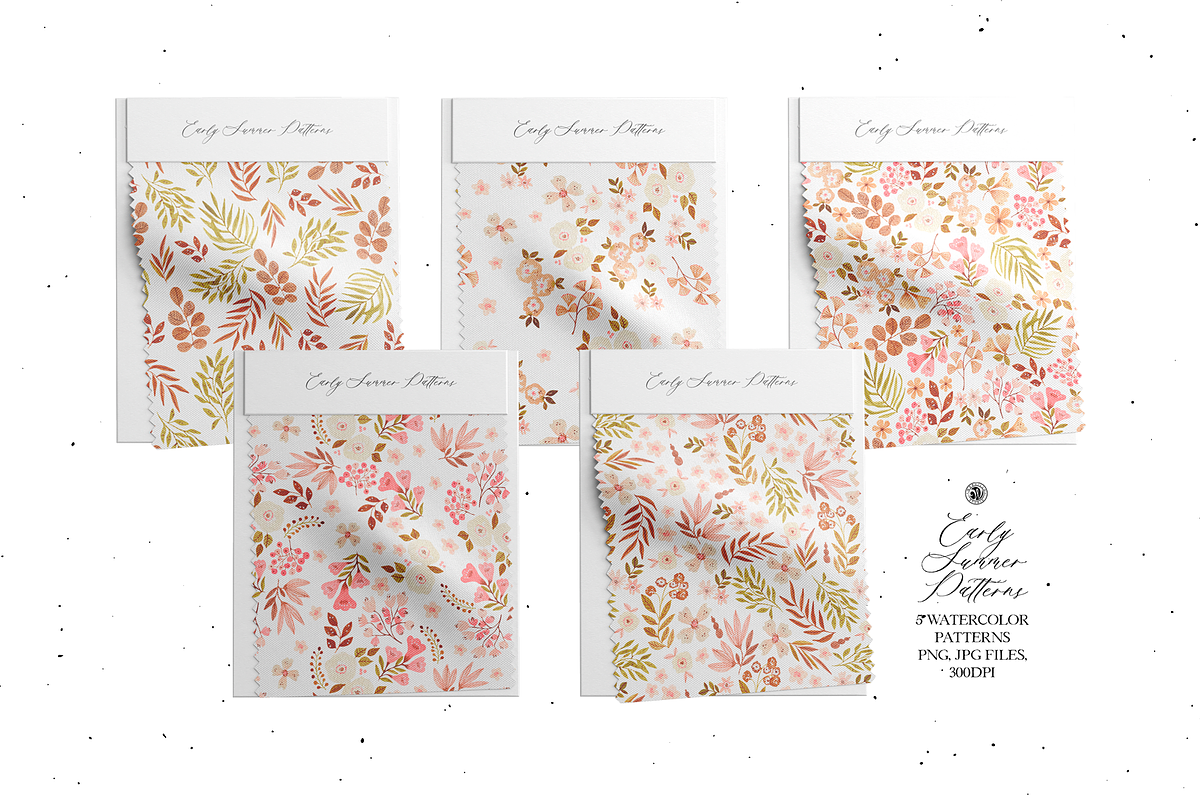 Early Summer Watercolor Patterns, a Pattern Graphic by Webvilla Studio (Photo 9 of 9)