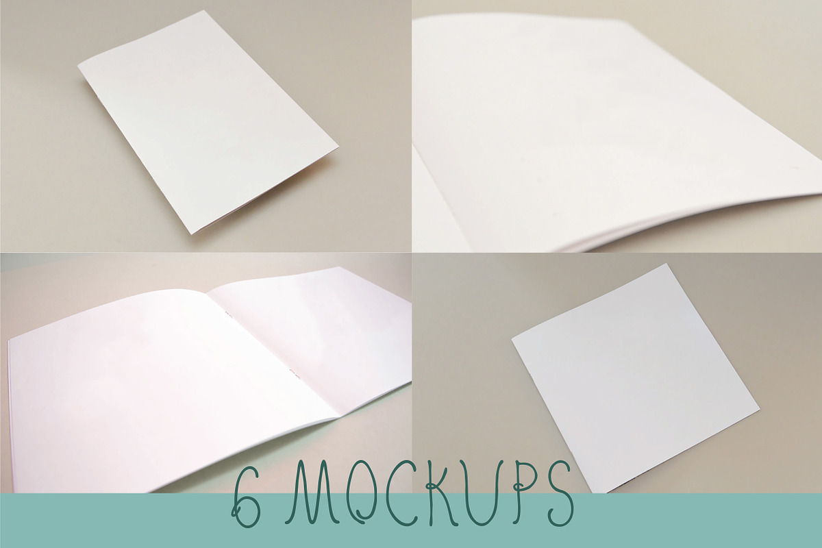 Booklet mockup (set of 6), a Print Template by AAO.Design (Photo 4 of 4)