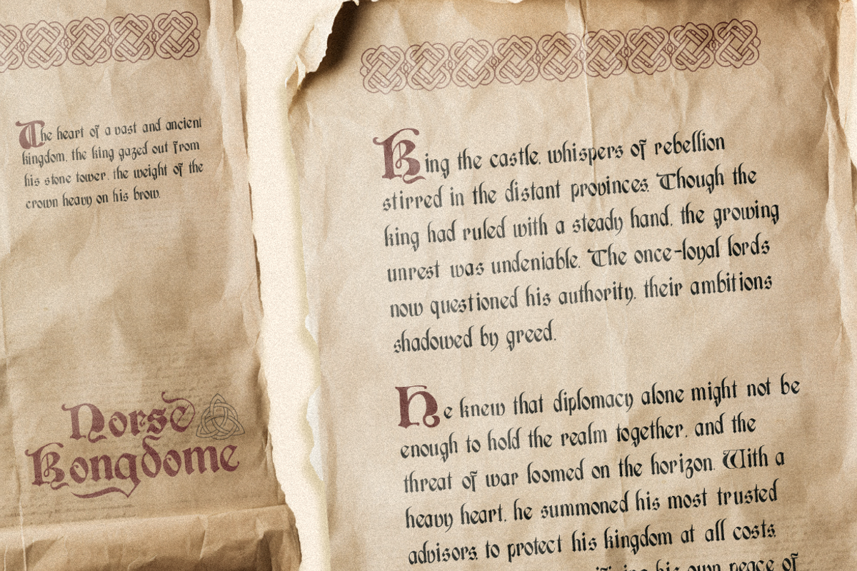 Old Norse, a Serif Font by Burntilldead (Photo 9 of 12)