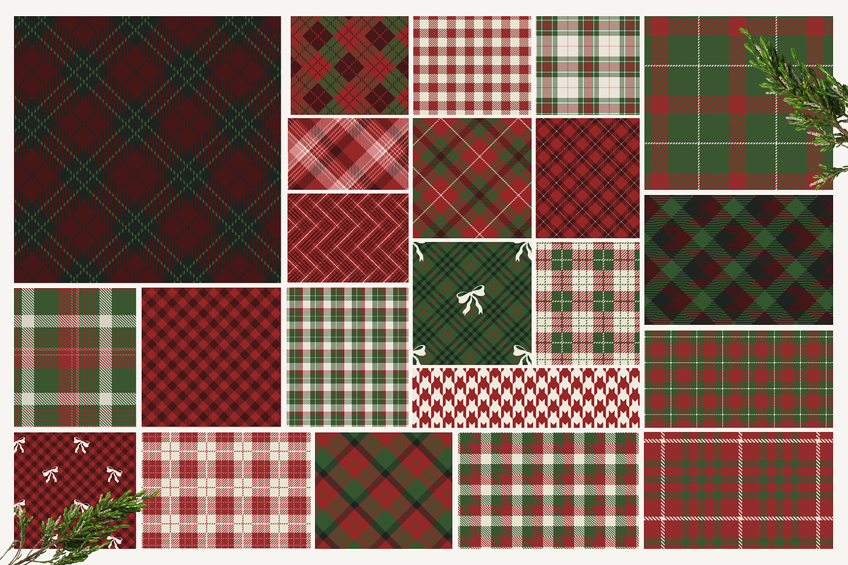 The Royal Holiday Plaid Collection, a Pattern Graphic by Sonulkaster (Photo 2 of 8)