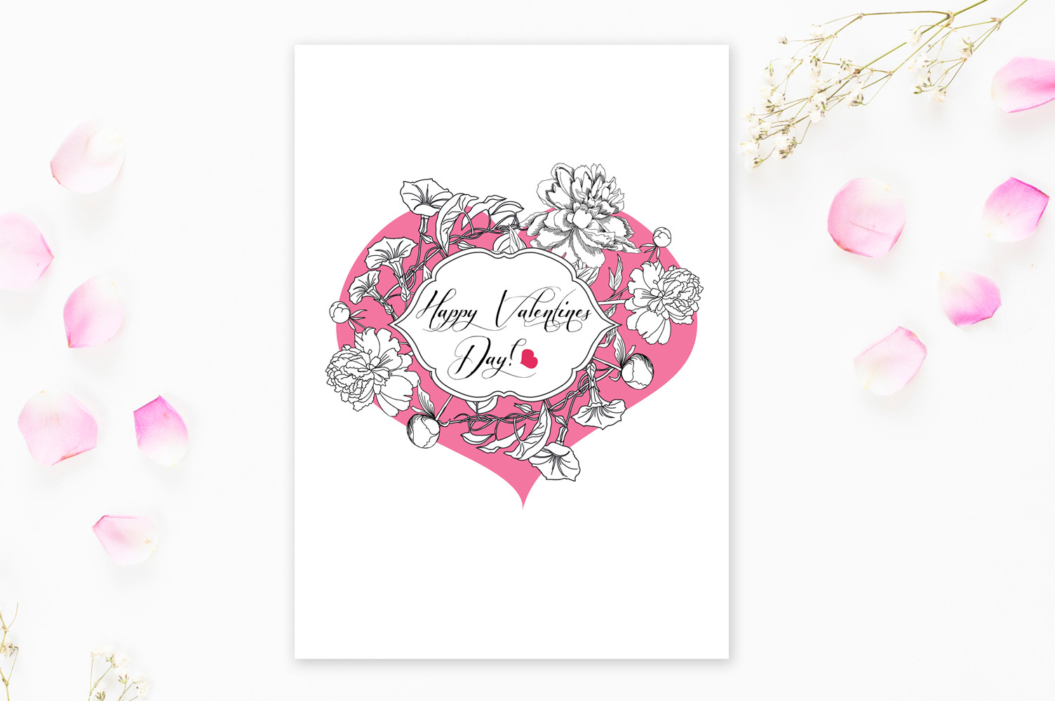 Valentine printables poster flowers, a Decorative Illustration by ...