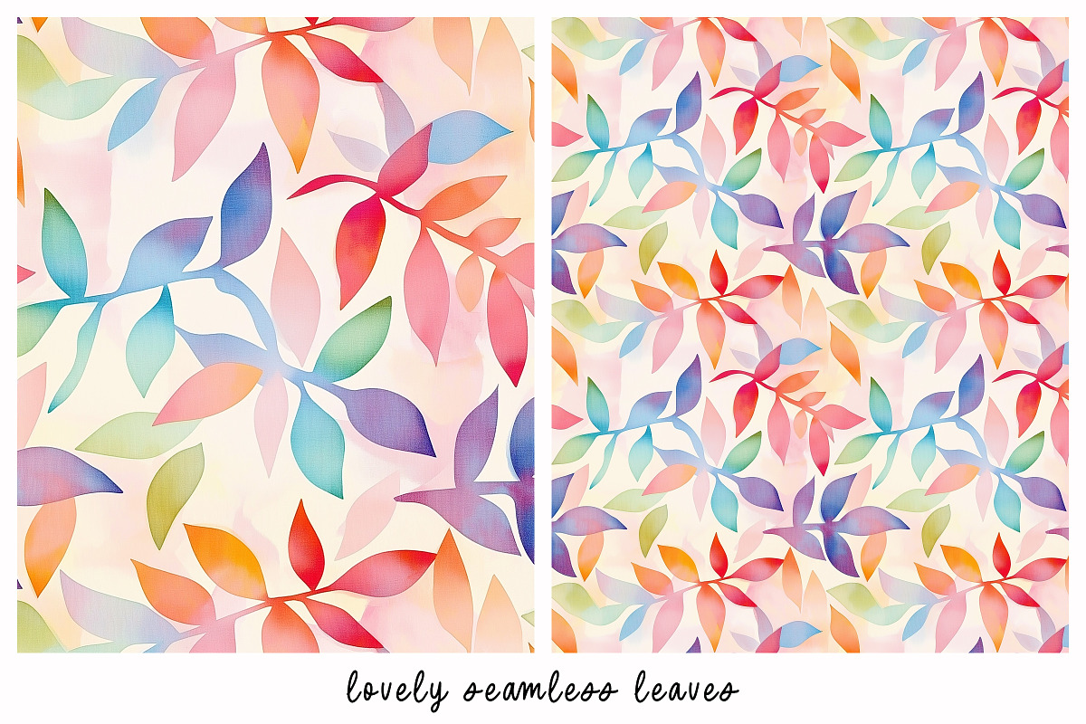 12 Seamless Elegant Leaf Patterns, a Pattern Graphic by DesignRocket (Photo 12 of 13)