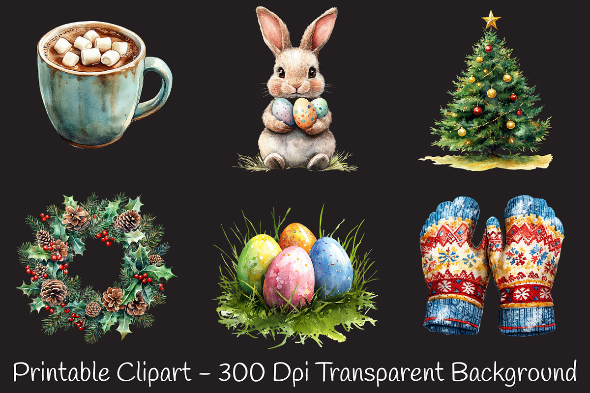 Holiday Season Clipart Collection, an Illustration by RobertsArt (Photo 6 of 7)