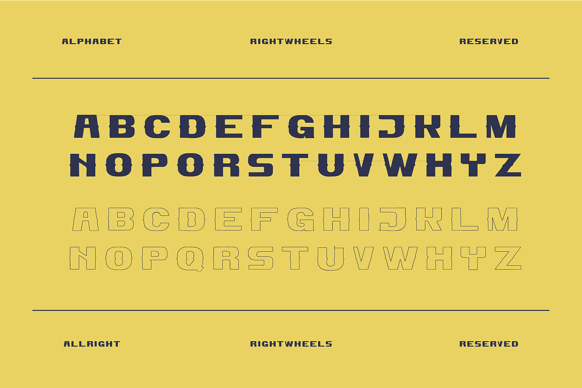 UNDERSHOES - Retro Display Font, a Font by Rightwheels (Photo 2 of 10)
