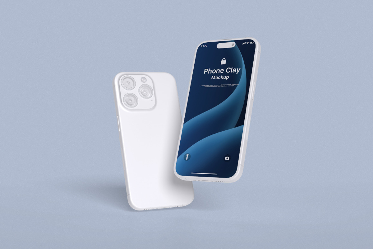 iPhone Clay Mockup Bundle Set, an iPhone Mockup by Rielismee (Photo 3 of 5)