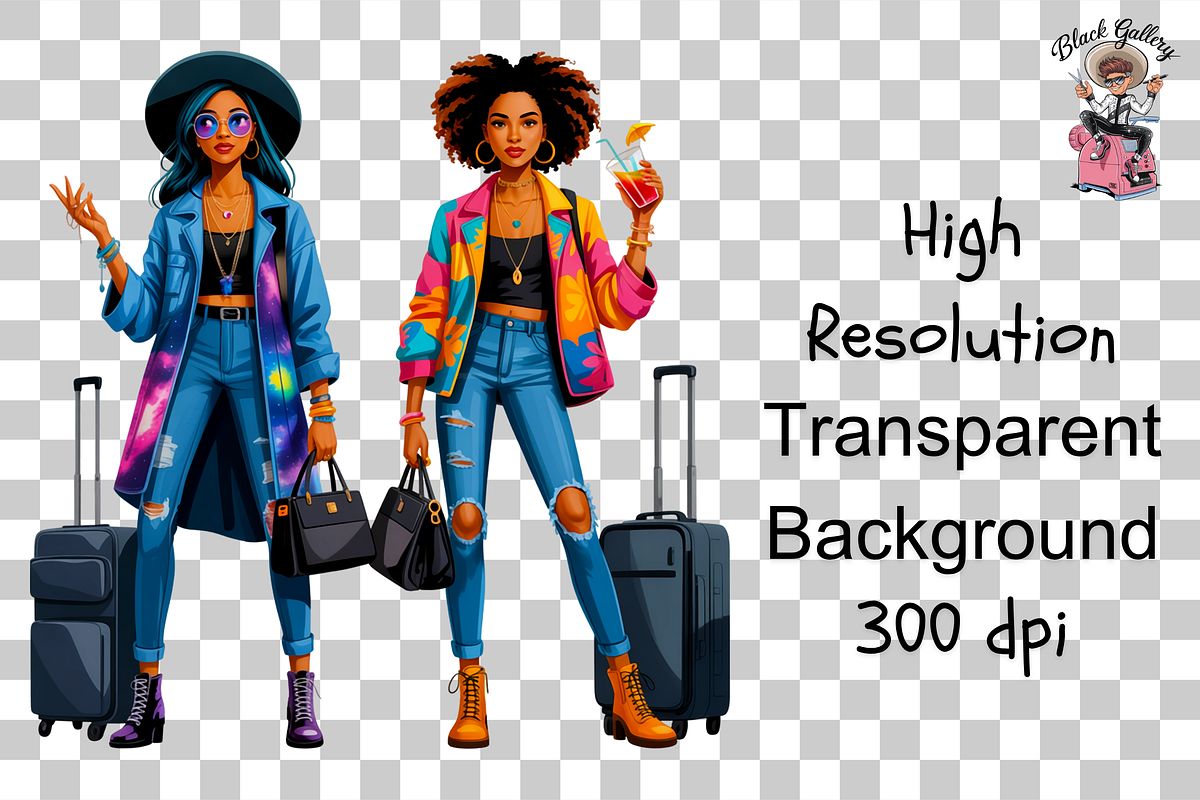 10 Travel Girls PNG Clipart, a Graphic by Clipart Bloom (Photo 11 of 12)