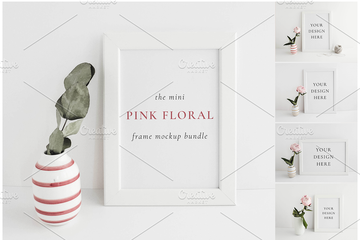 The Pink Floral Styled Frame Bundle, a Print Template by Imperium Nordique (Photo 1 of 6)