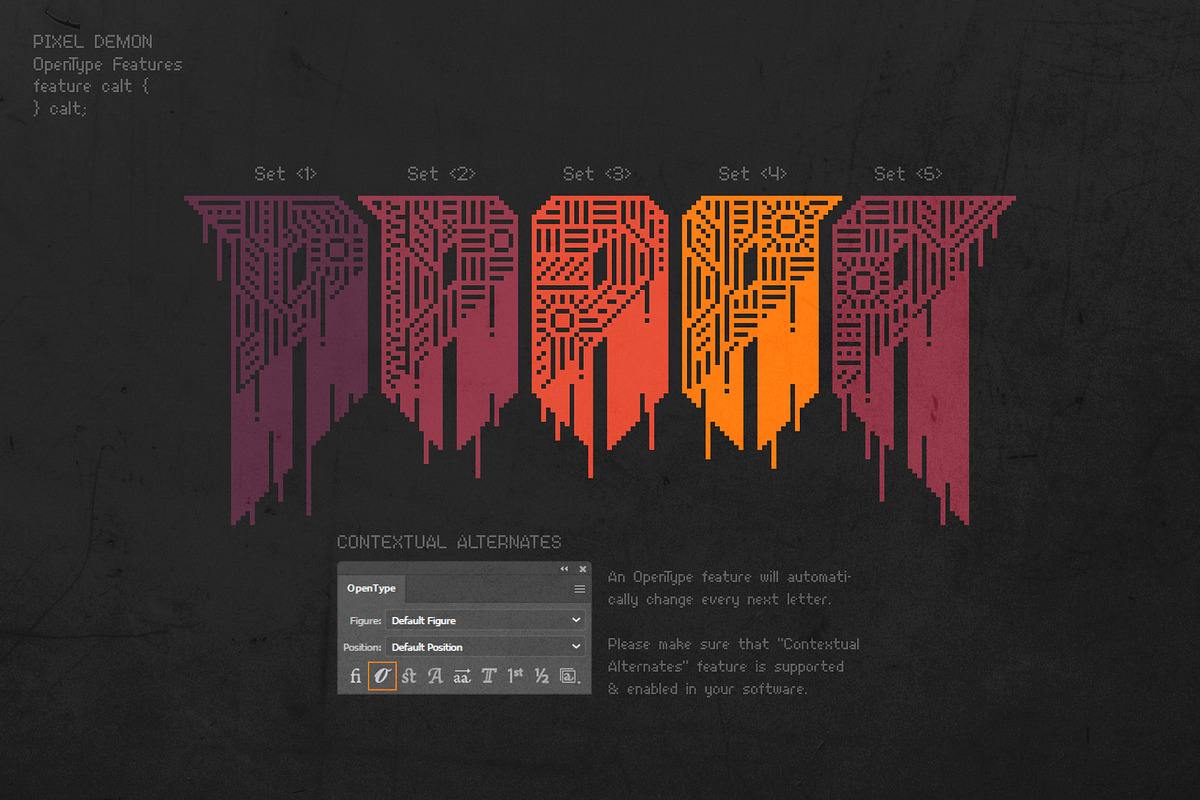 Pixel Demon - Vintage Gamer Font, a Blackletter Font by Gleb Guralnyk (Photo 5 of 8)