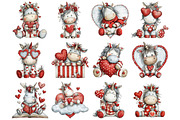 Whimsical Valentine Unicorn Clipart, a Graphic by CitraGraphics (Thumbnail 2 of 4)
