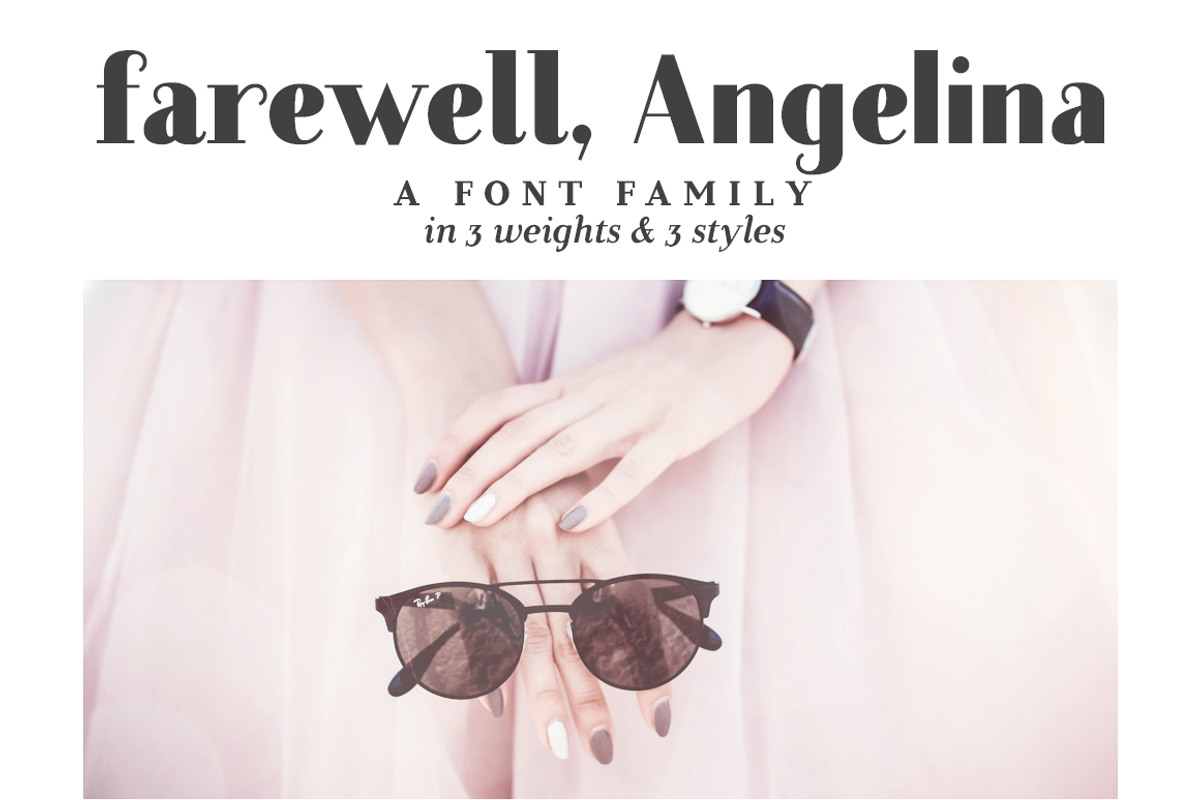 Farewell Angelina elegant font family