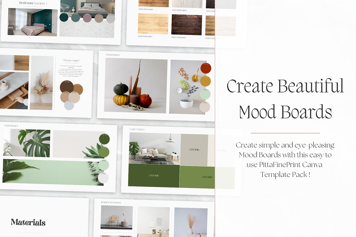Interior Design Mood Board, a Branding & Logo Template by PittaFinePrint (Photo 2 of 6)