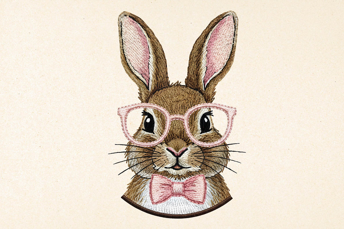 Retro Easter Bunny PNG, Happy Easter, an Illustration by DreamPrint404 (Photo 1 of 6)