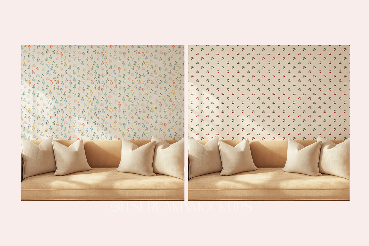 Living Room Wallpaper Mockup Bundle, a Household Mockup by ItsFreakinMockups (Photo 3 of 8)