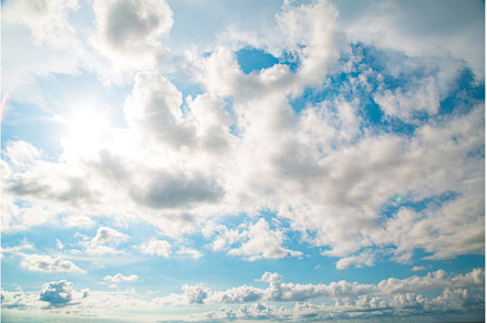 Summer blue sky cloud light gradient, a Nature Photo by Rodica Ciorba
