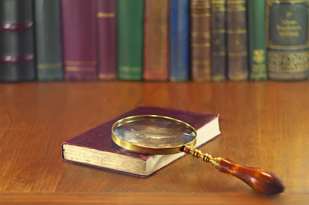 Old Book and Magnifier, a School & Education Photo by YvY