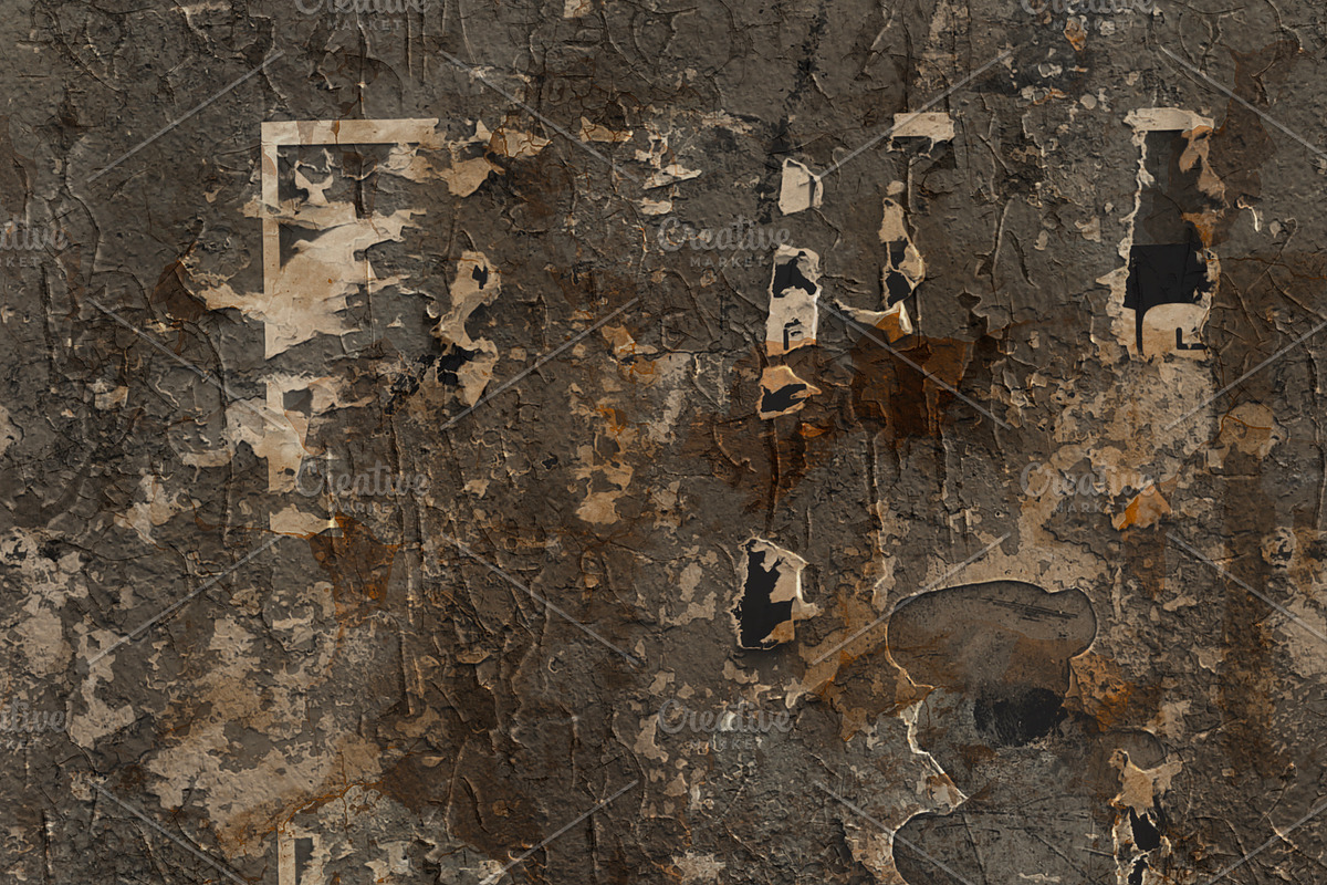 100+ Peeling Wall Texture Brushes, a Brush Add-On by TheWhiteCatLab (Photo 12 of 12)