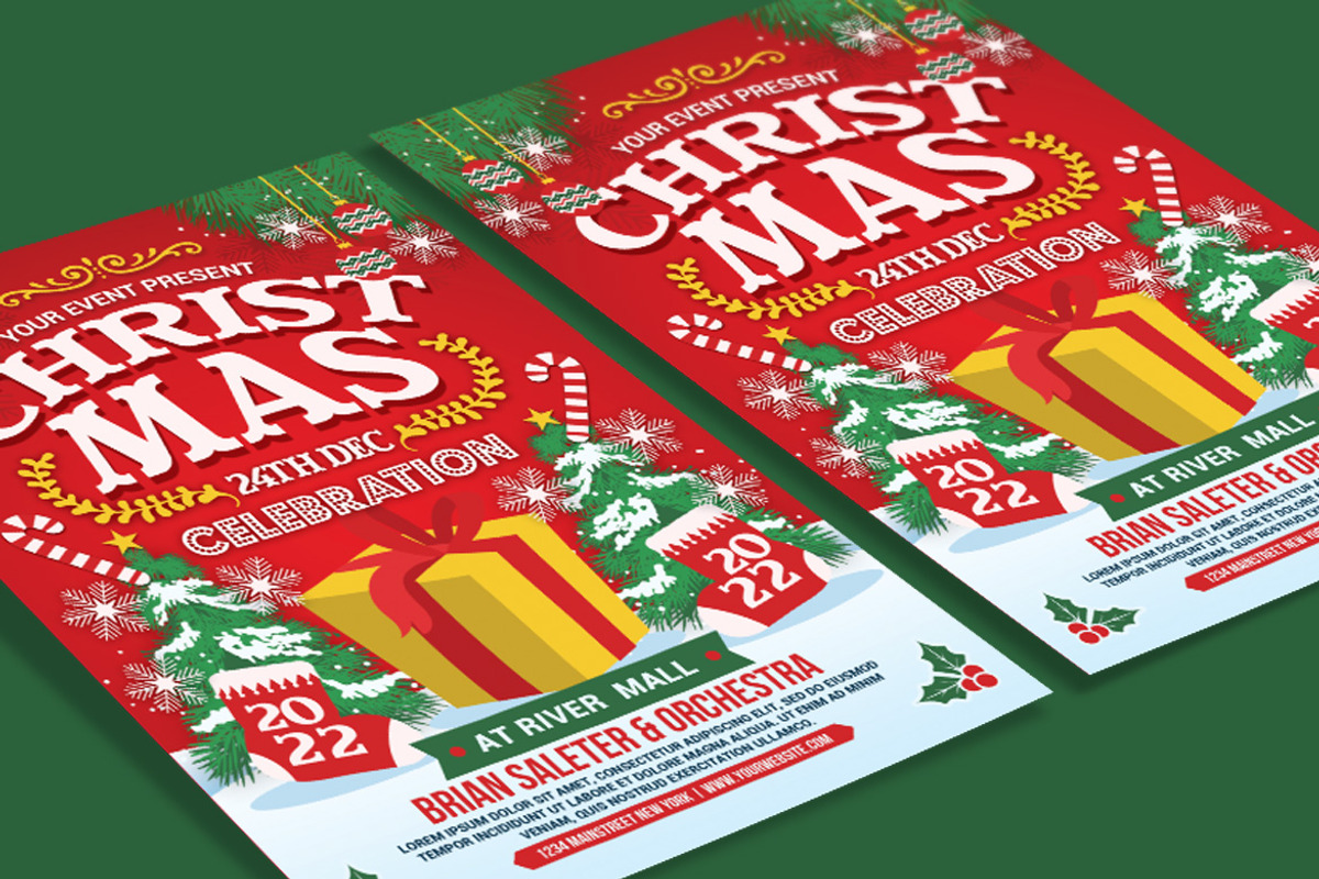 Christmas Celebration Flyer Template, a Flyer Template by Muhamad Iqbal hidayat (Photo 3 of 4)