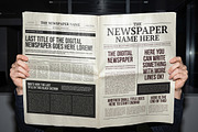 Newspaper Hard Flash Mockups, a Books & Magazine Mockup by Luuqas Design (Thumbnail 3 of 4)