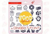 Food Alphabet - Dingbat Font, a Symbol Font by WADLEN (Thumbnail 1 of 7)