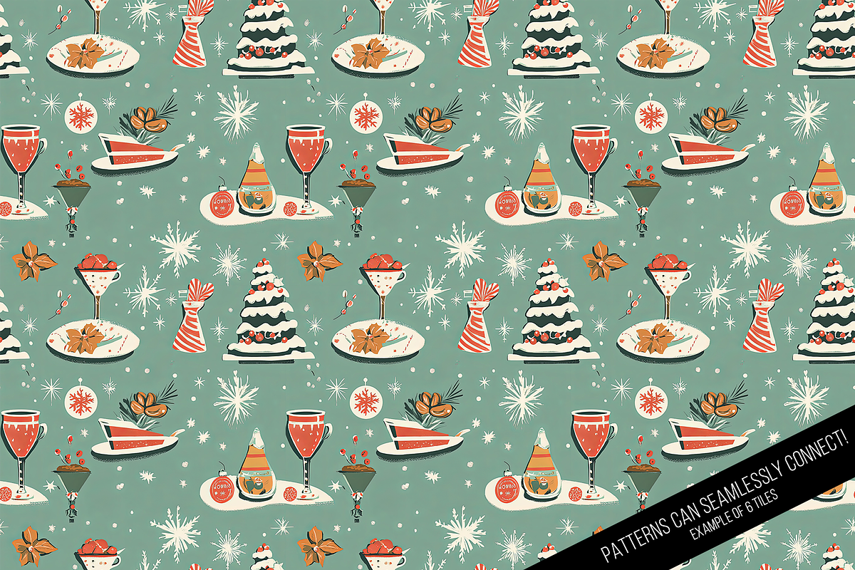 Vintage Holiday 2 Digital Paper, a Pattern Graphic by Chromolume Studio (Photo 19 of 28)