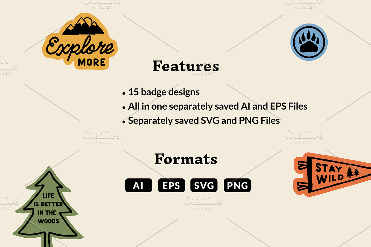 Adventure Badge Collection, a Graphic by cd-design.co (Photo 6 of 6)